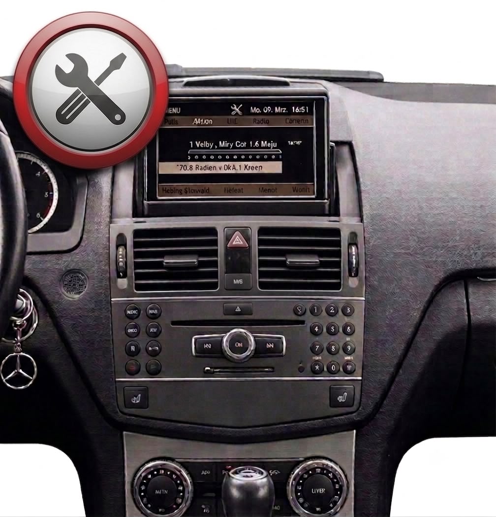 Reparaturservice für NTG 4 Navigationsdisplay von Mercedes C